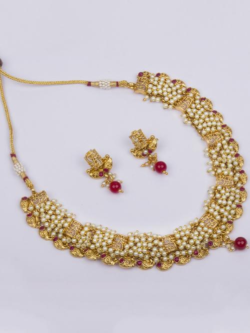 gold plated choker necklace - 17008931 - Standard Image - 0