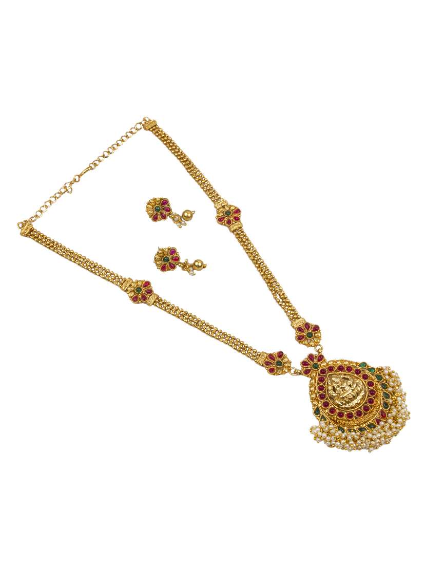 gold plated bridal necklace