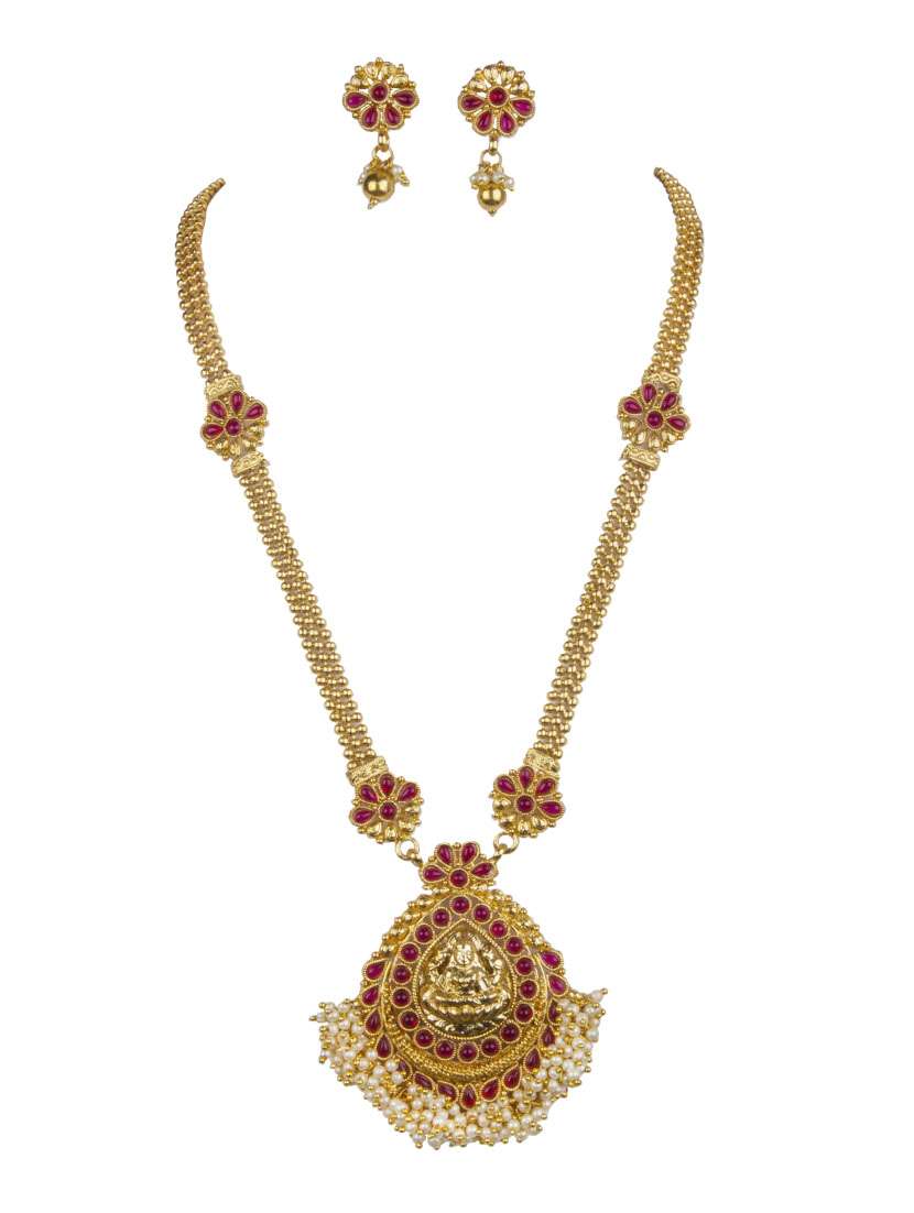 gold plated bridal necklace