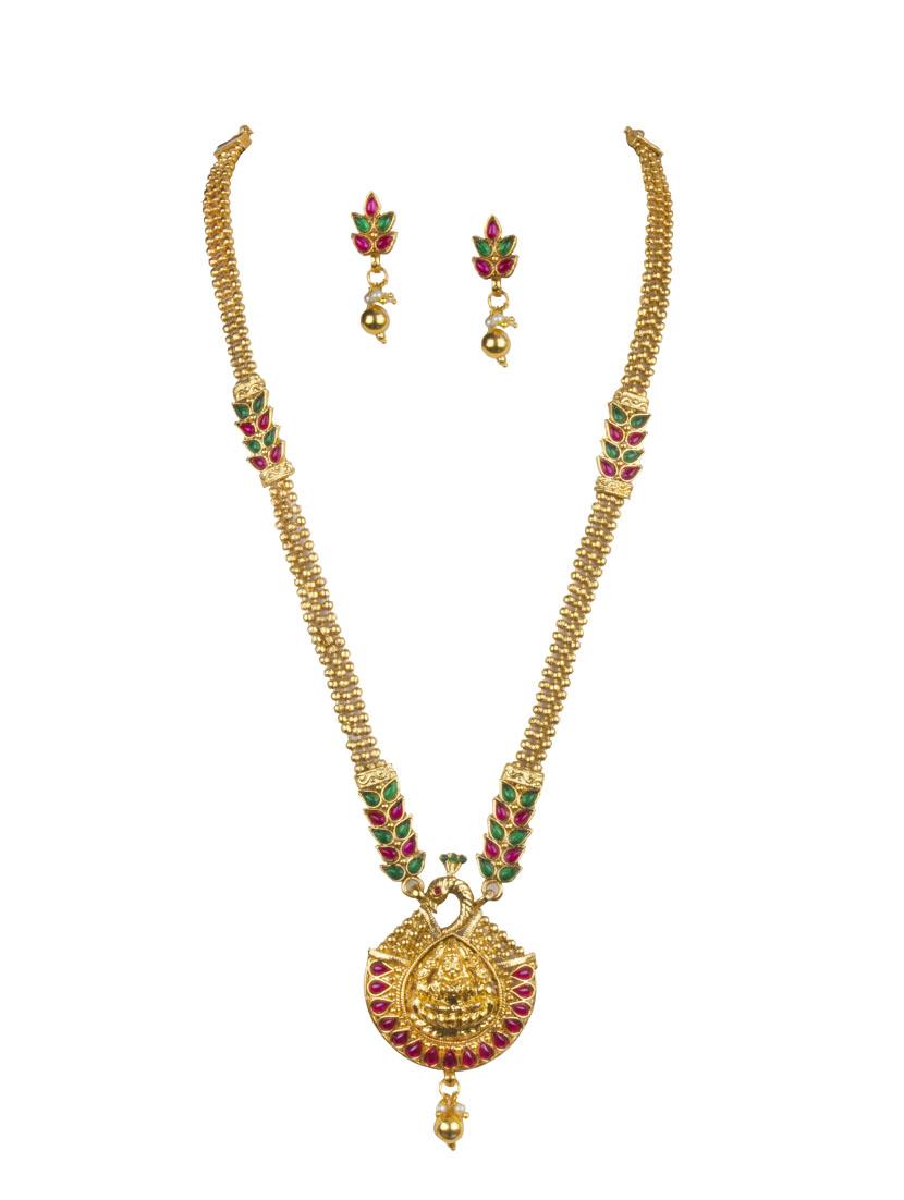 gold plated bridal necklace - 17008934 - Zoom Image - 0