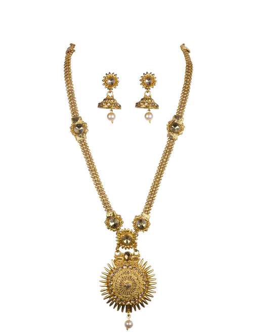 gold plated bridal necklace - 17008935 - Standard Image - 0