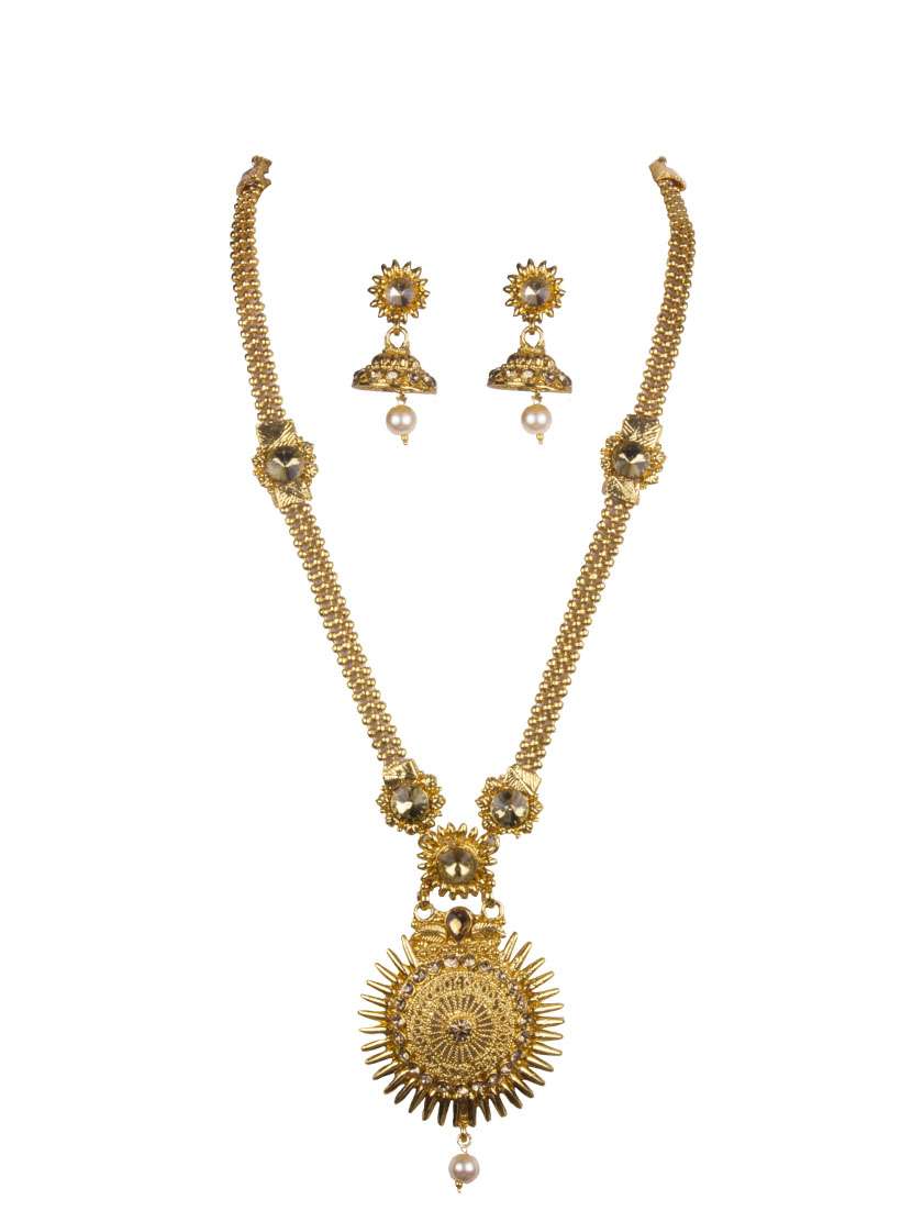 gold plated bridal necklace - 17008935 - Zoom Image - 0