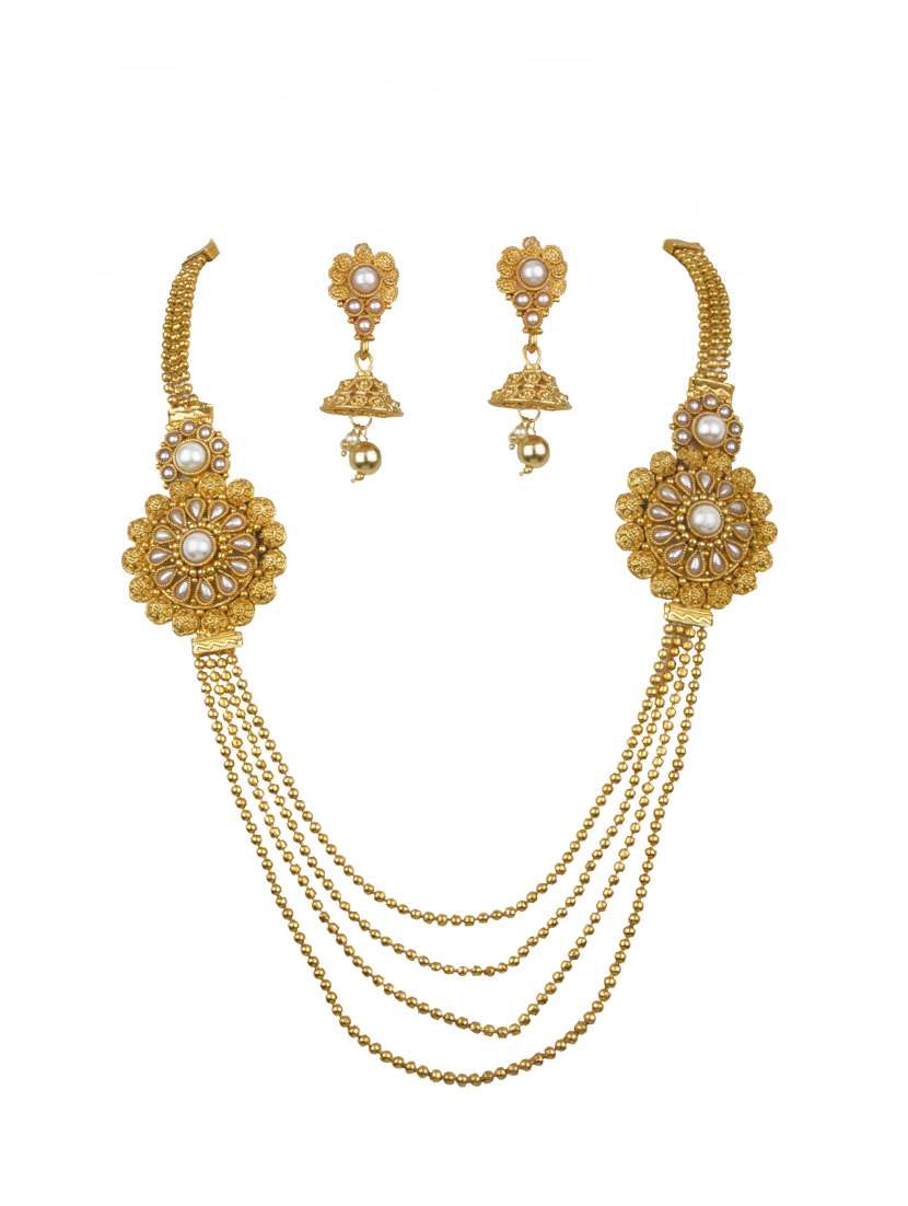 gold plated bridal necklace