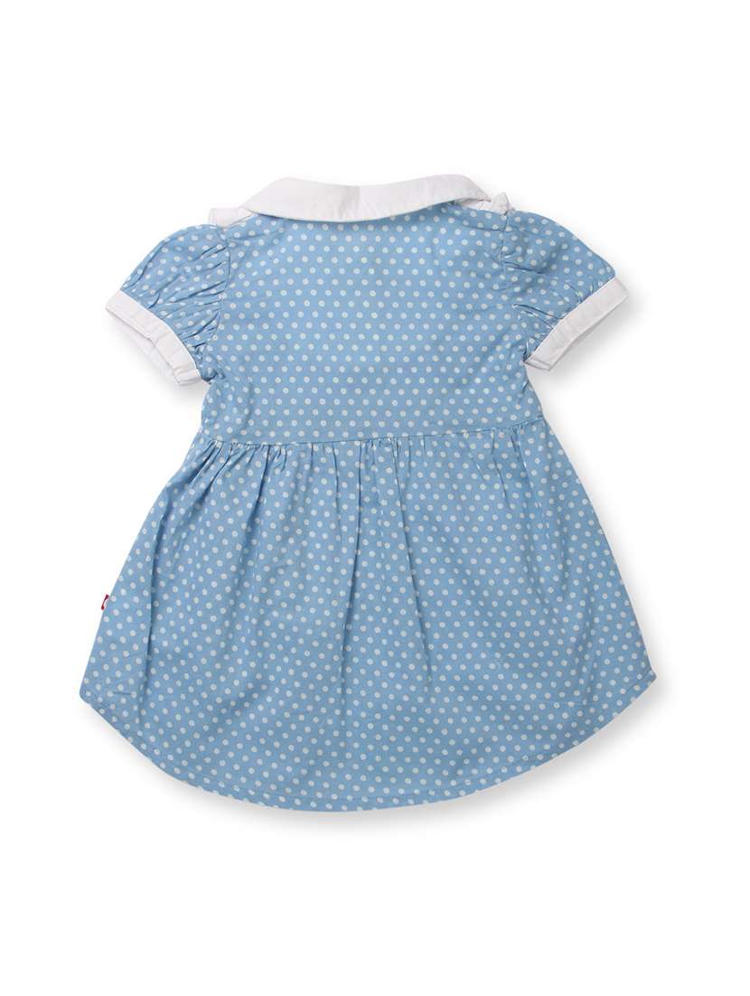 girls blue printed frock - 17009085 -  Standard Image - 1