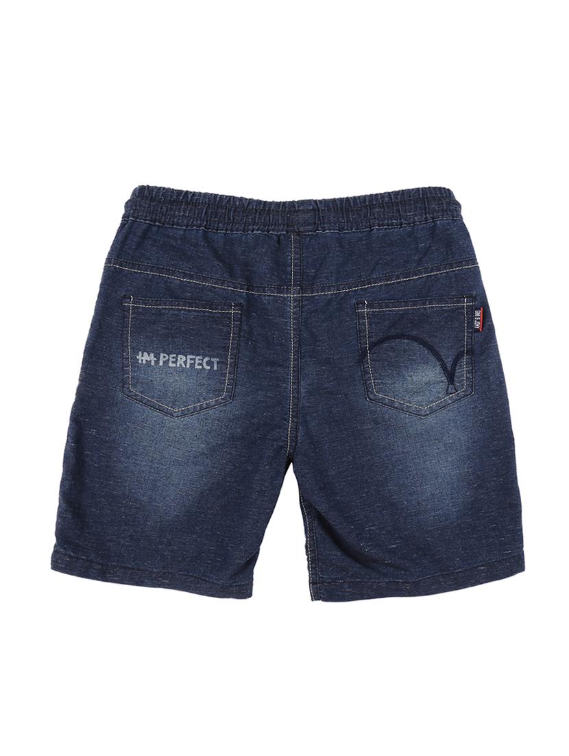 dark blue cotton blend shorts - 17009620 - Standard Image - 1