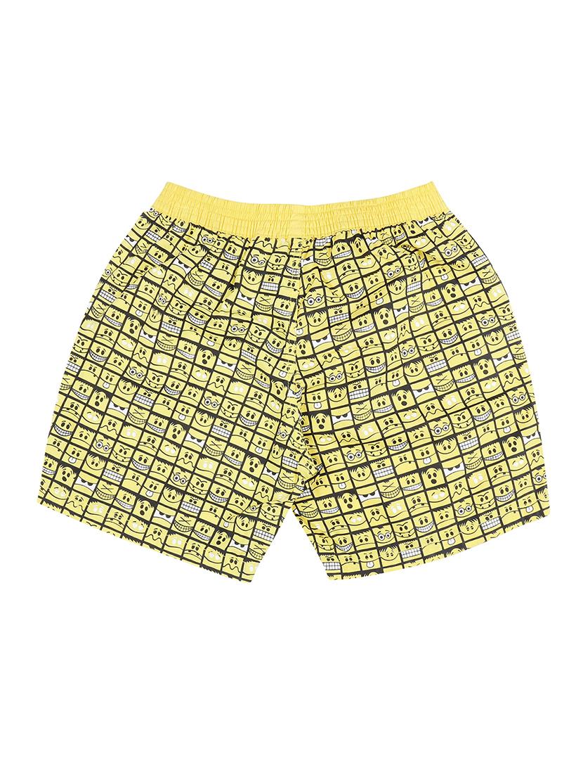 yellow cotton blend shorts - 17009650 - Standard Image - 1