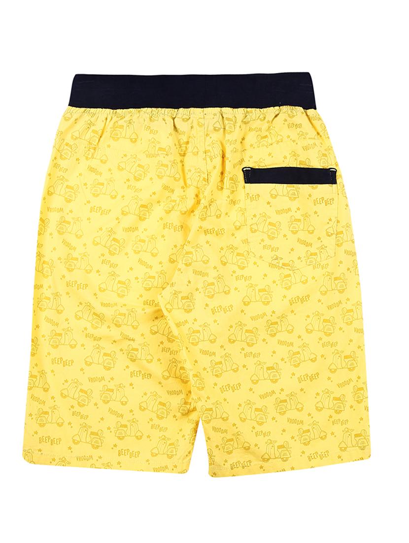 yellow cotton blend shorts - 17009673 - Standard Image - 1