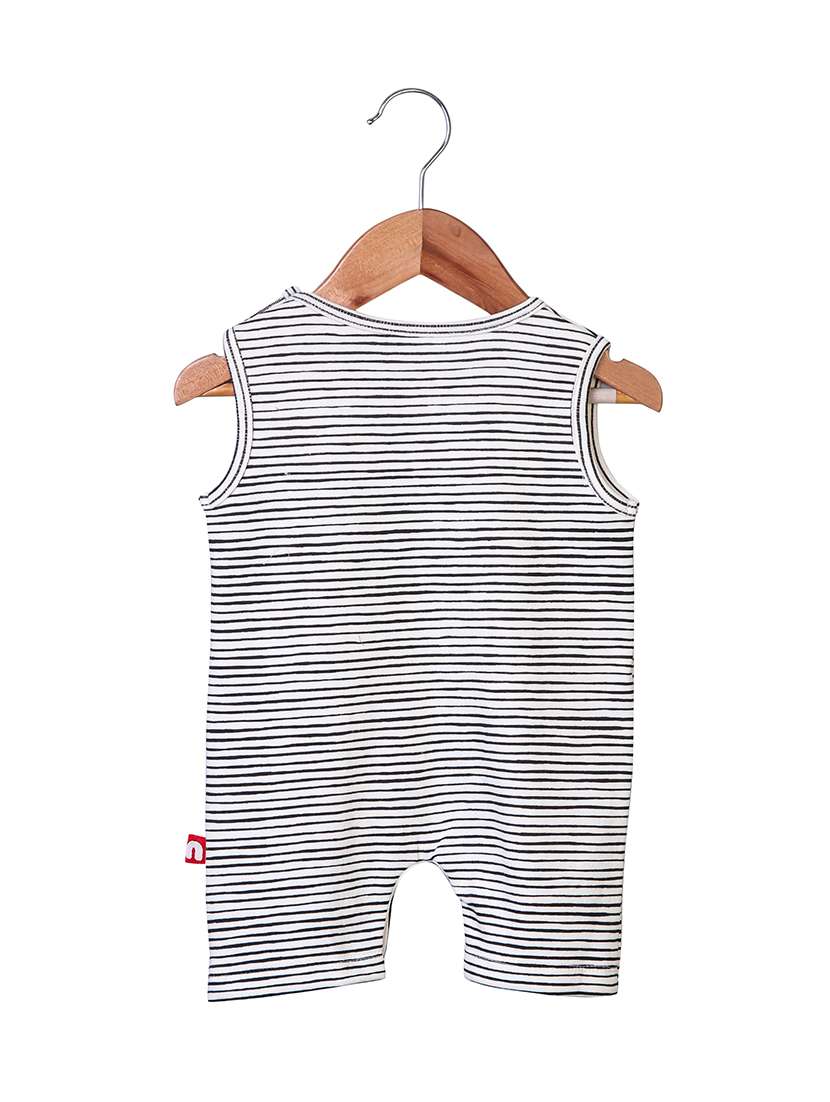 grey cotton rompers onesie - 17009865 - Standard Image - 1