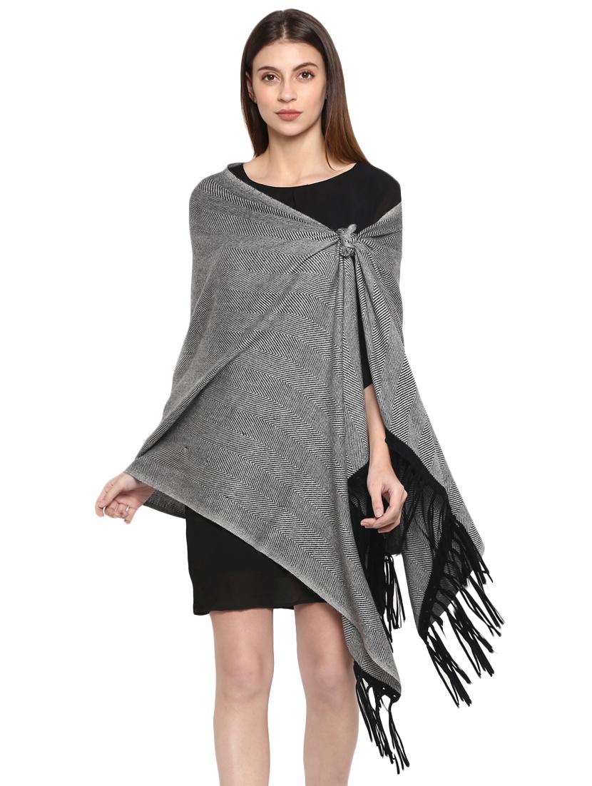 women's self design shawl - 17010465 - Standard Image - 1