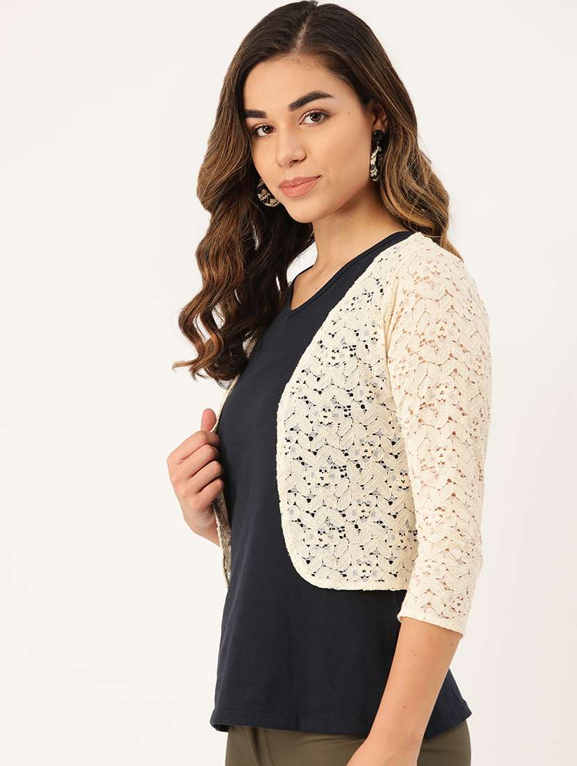 women lace detailed regular shrugs - 17010702 -  Standard Image - 1