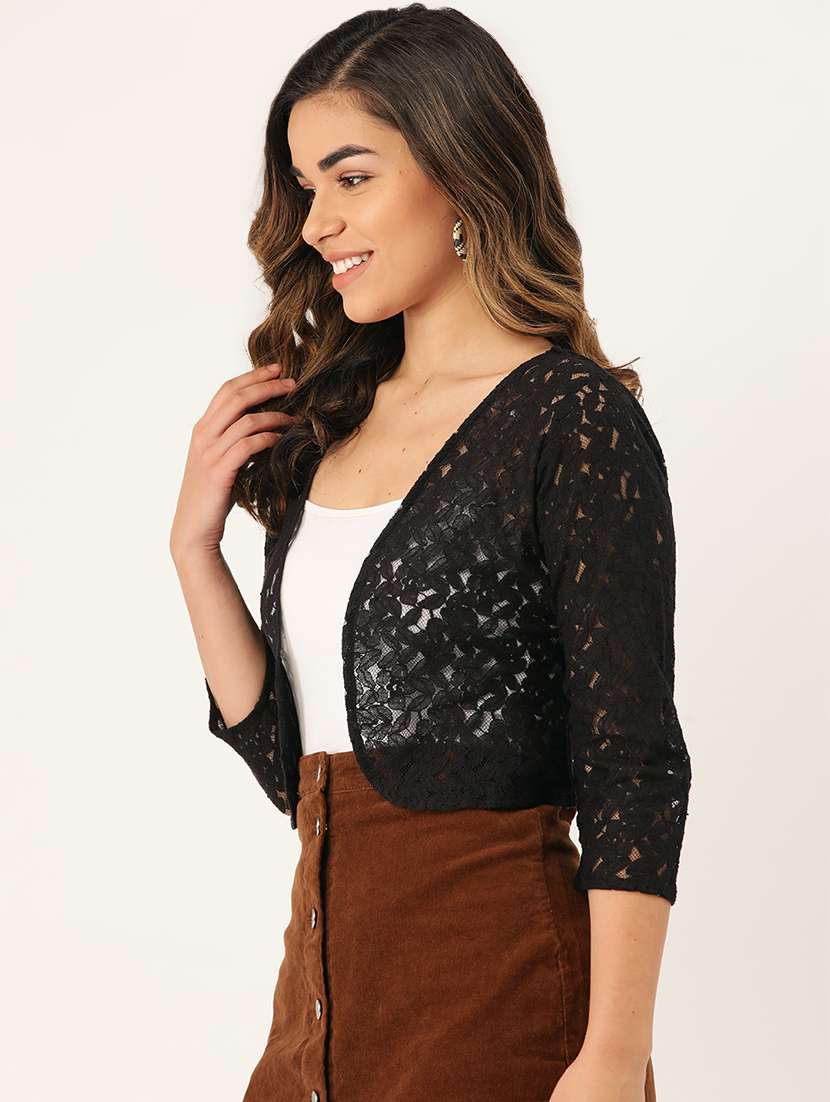 women lace detailed regular shrugs - 17010703 -  Standard Image - 1