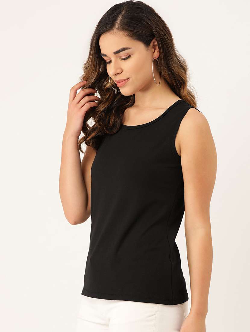 women's plain round neck t-shirt - 17010721 -  Standard Image - 1