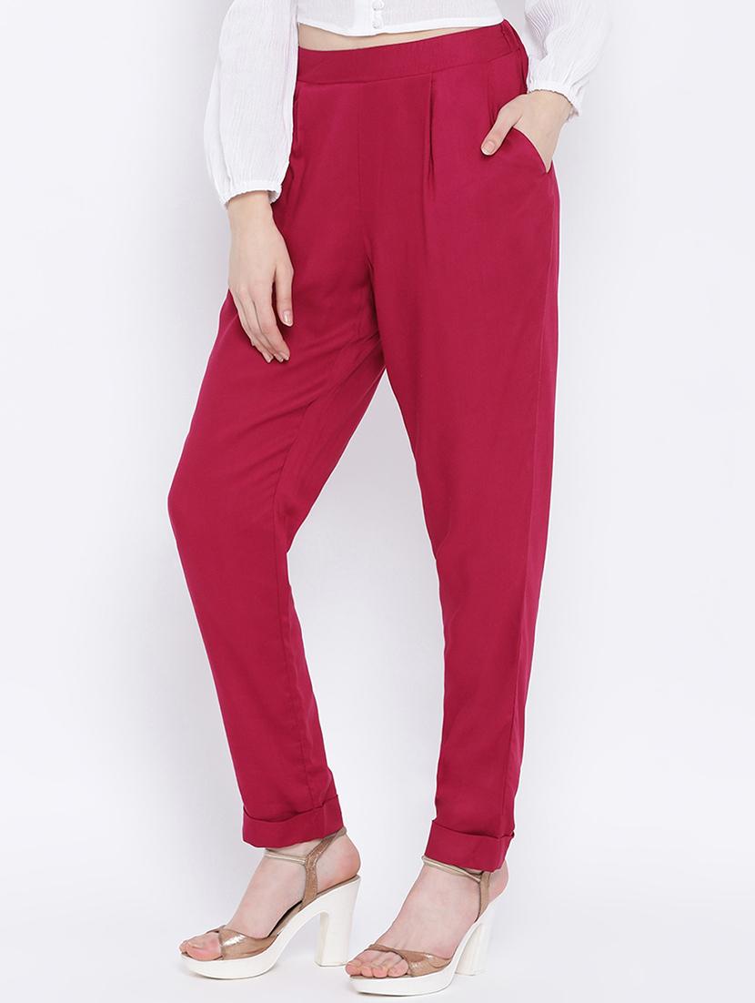 high rise pleated trousers - 17010991 - Standard Image - 1