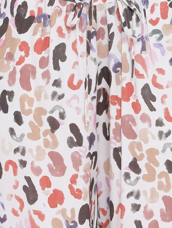 tie front printed palazzo - 17010995 - Standard Image - 4