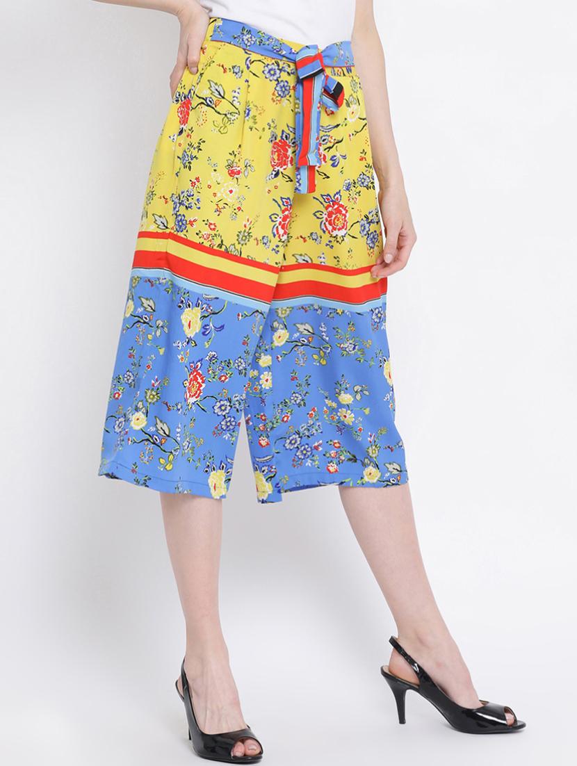 high rise floral culotte - 17011000 - Standard Image - 1