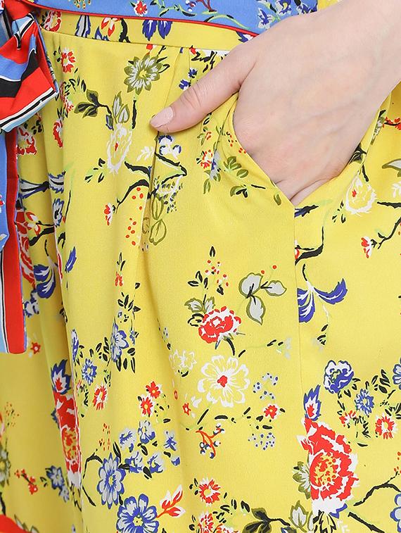 high rise floral culotte - 17011000 - Standard Image - 4