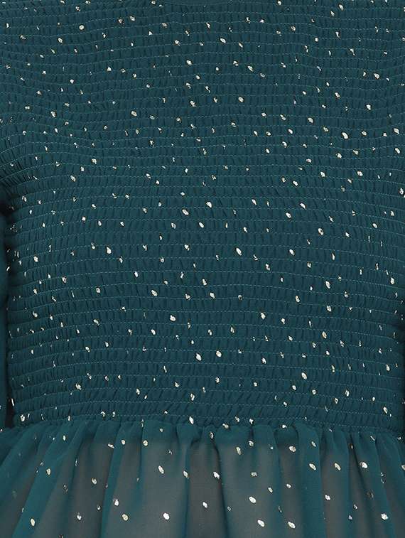 balloon sleeves embellished peplum top - 17011057 -  Standard Image - 4