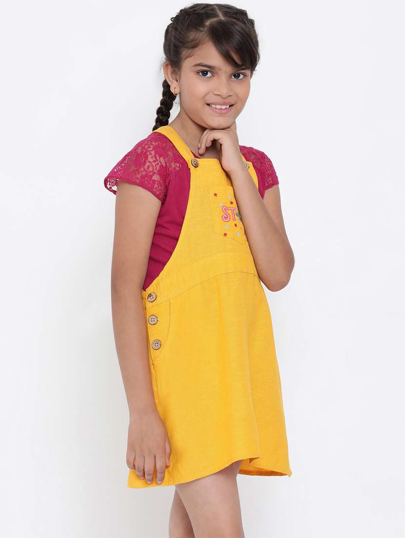 yellow cotton frock - 17011141 -  Standard Image - 1