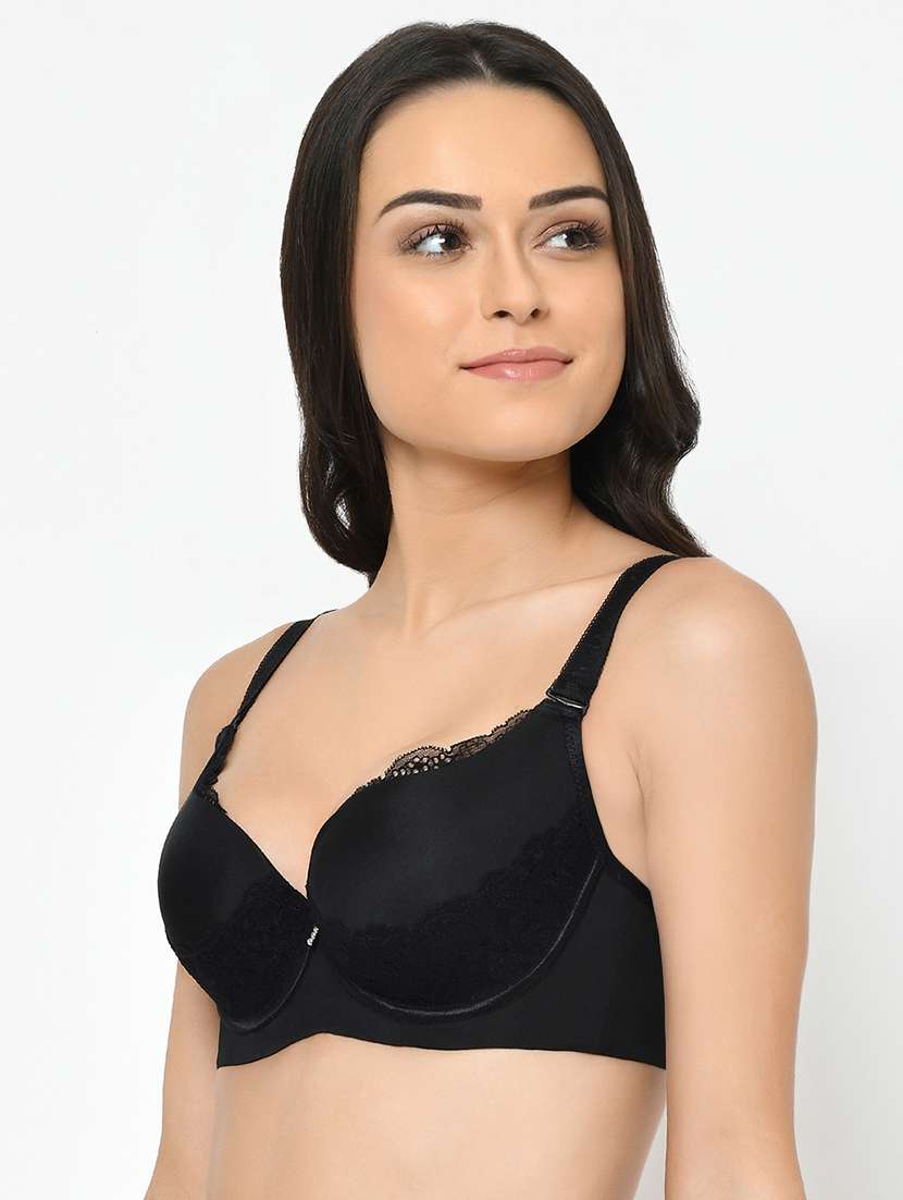 lace insert t-shirt bra - 17013689 - Standard Image - 1