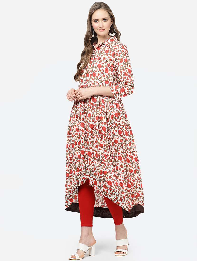 women's high-low kurta - 17013893 -  Standard Image - 1