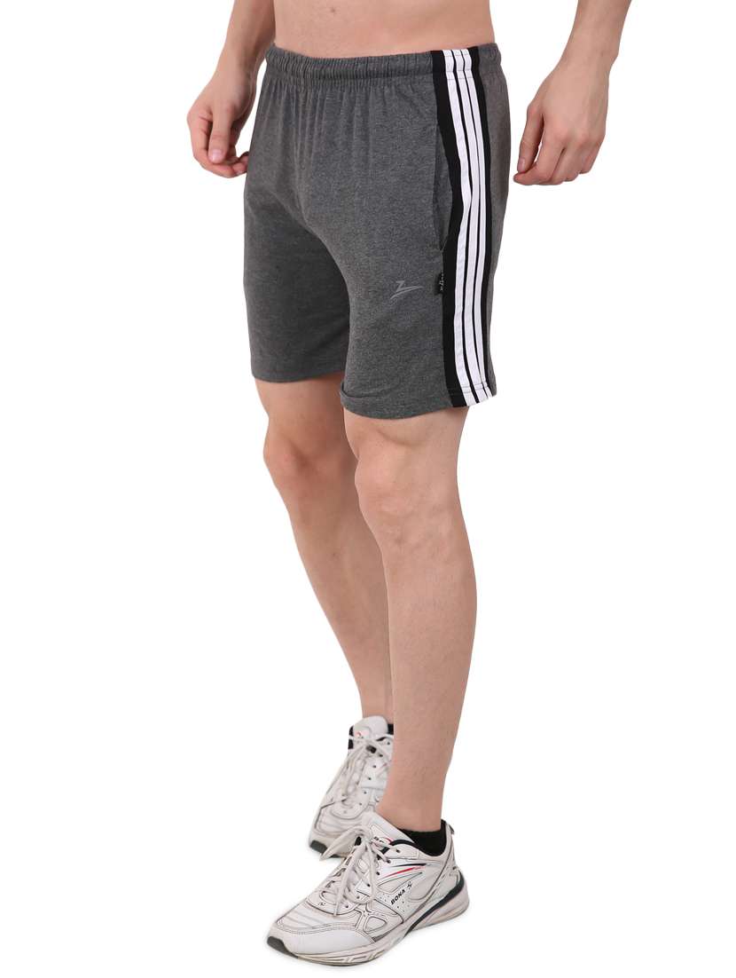 grey side striped shorts - 17015664 -  Standard Image - 1