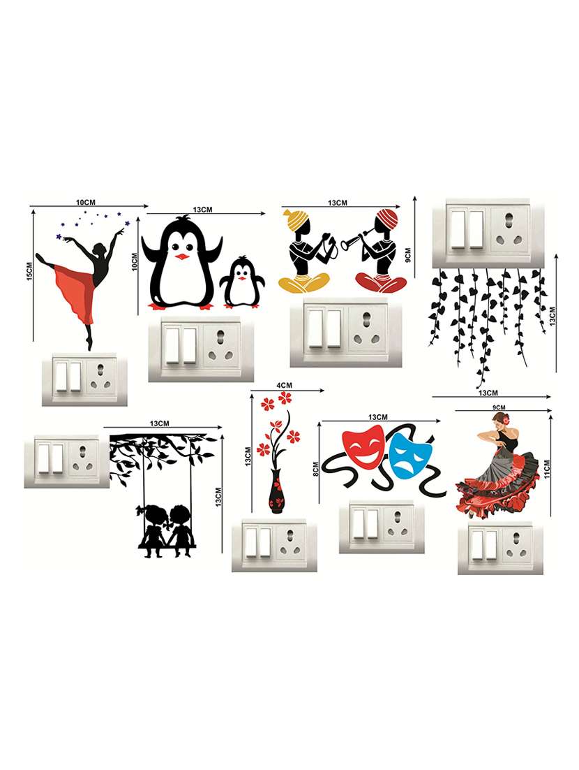 flower pot switch board sticker - 17015778 -  Standard Image - 1