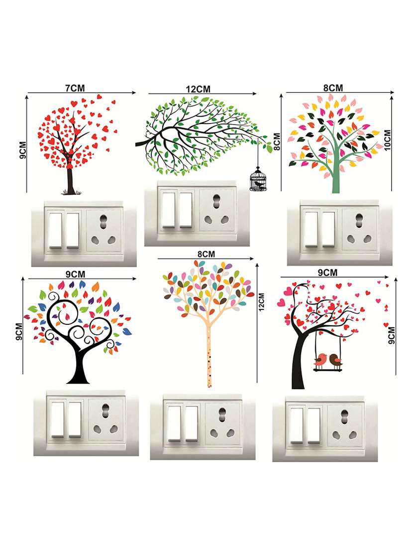tree design switch board sticker - 17015780 - Standard Image - 1
