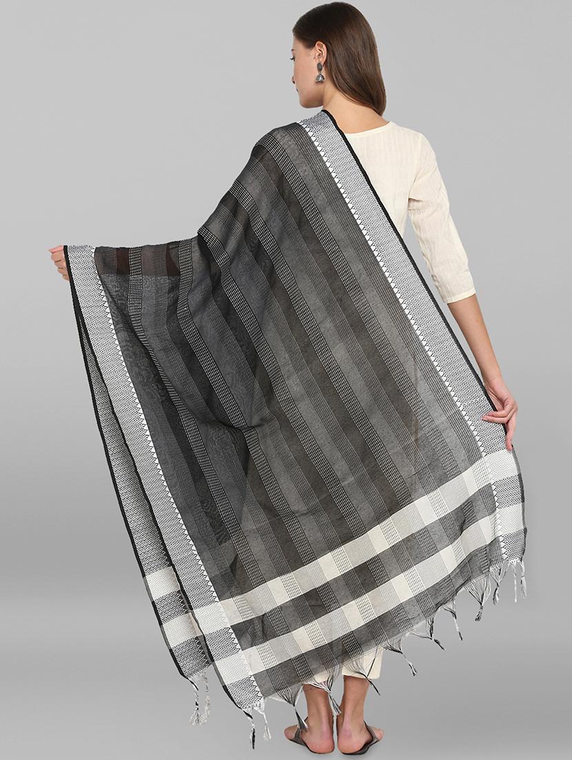 striped woven dupatta - 17016243 - Standard Image - 1