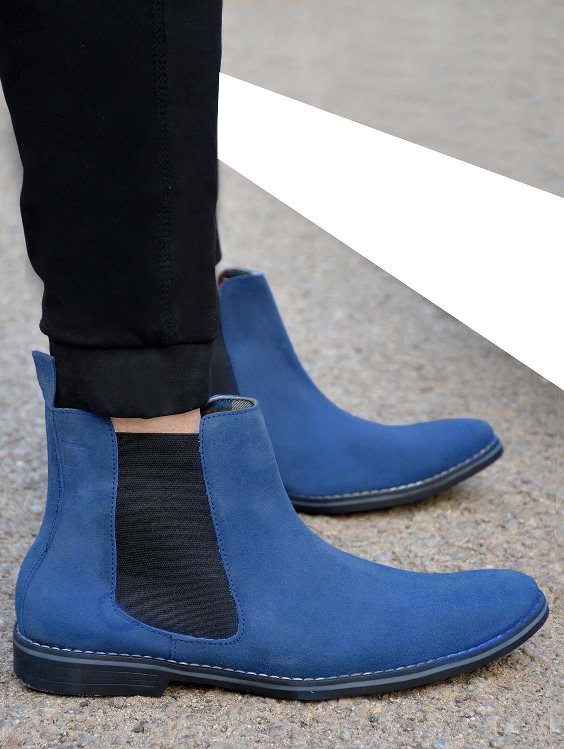 blue slip on boots - 17016256 - Standard Image - 1