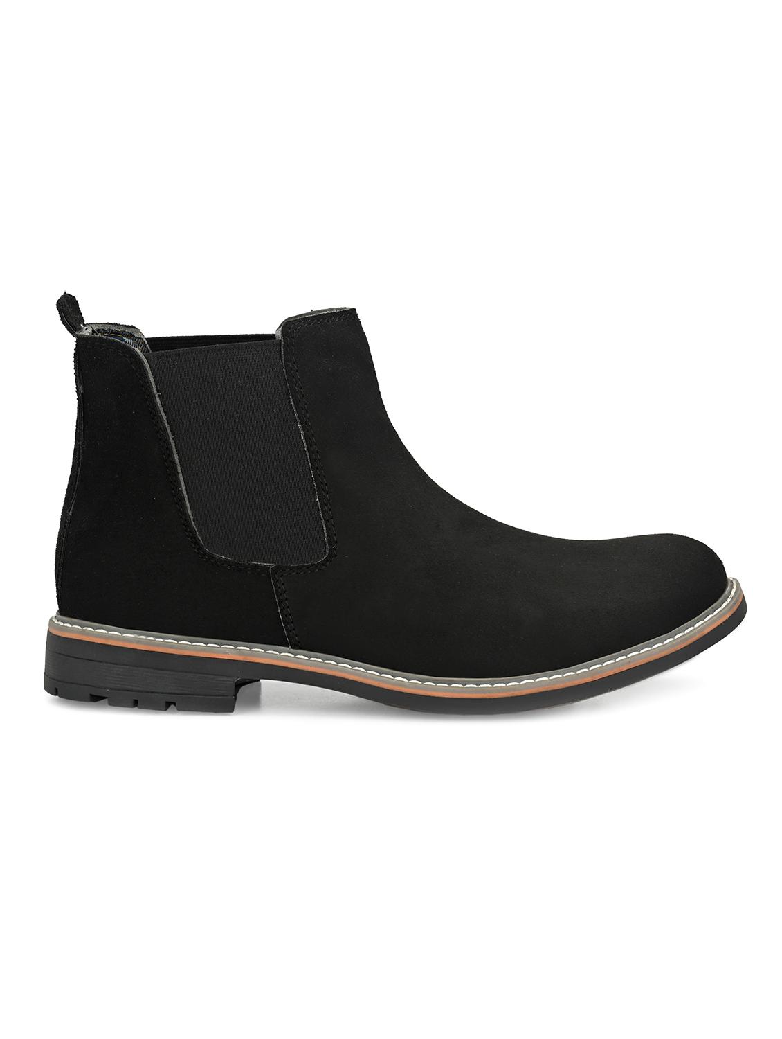 black slip on boots - 17016259 - Standard Image - 1