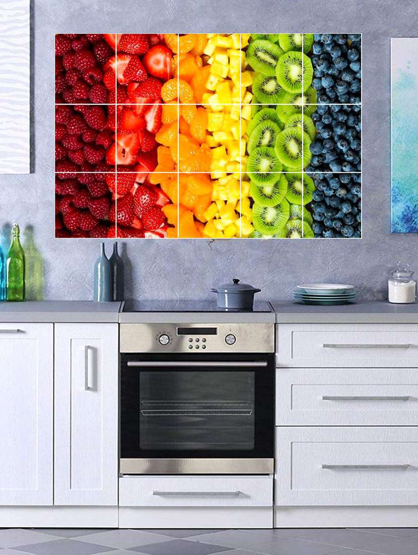 waterproof kitchen fruits mixture wallpaper/wall sticker 