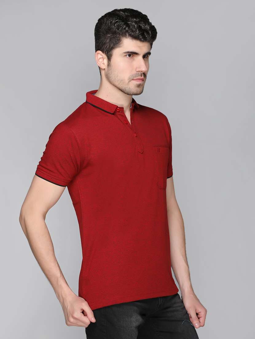 maroon solid t-shirt - 17018550 -  Standard Image - 1