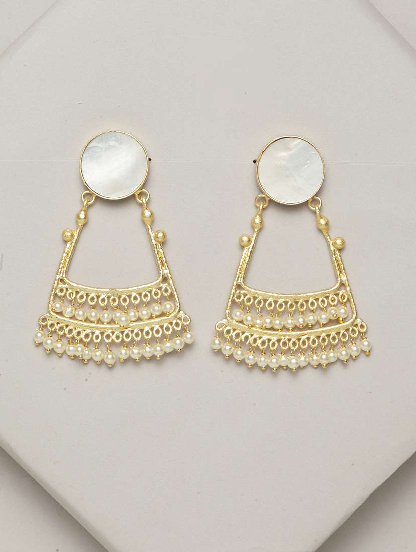 gold brass drop earring