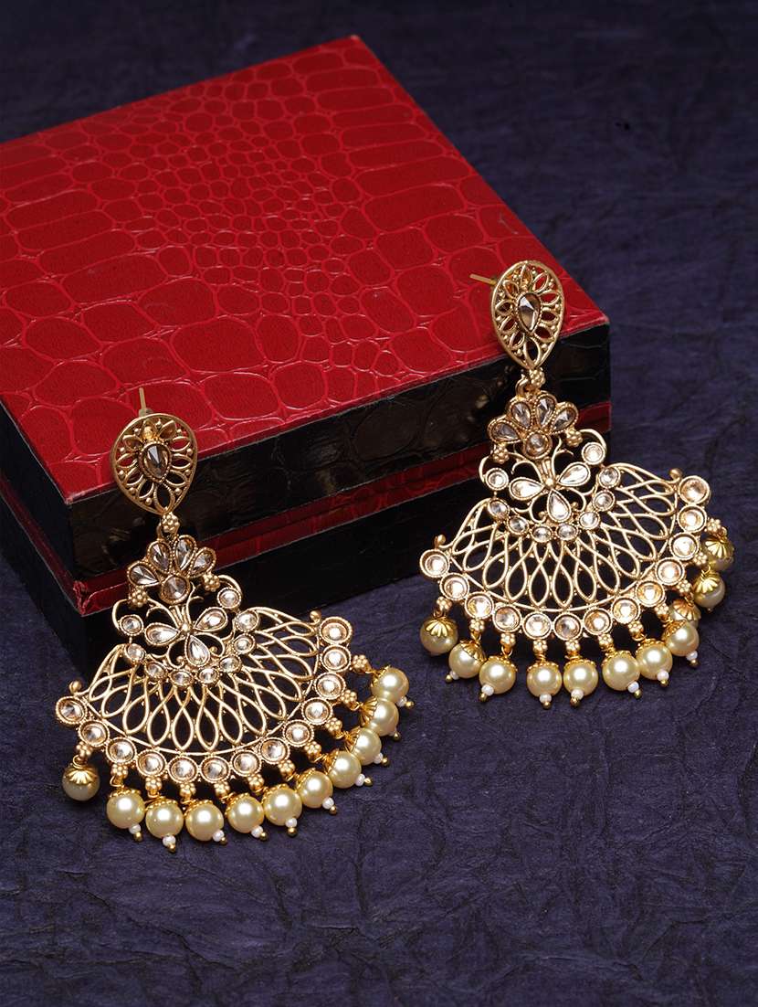 gold brass drop earring