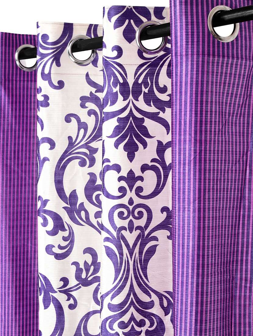 eyelet polyester long door curtain (pack of 2) - 17021737 -  Standard Image - 1