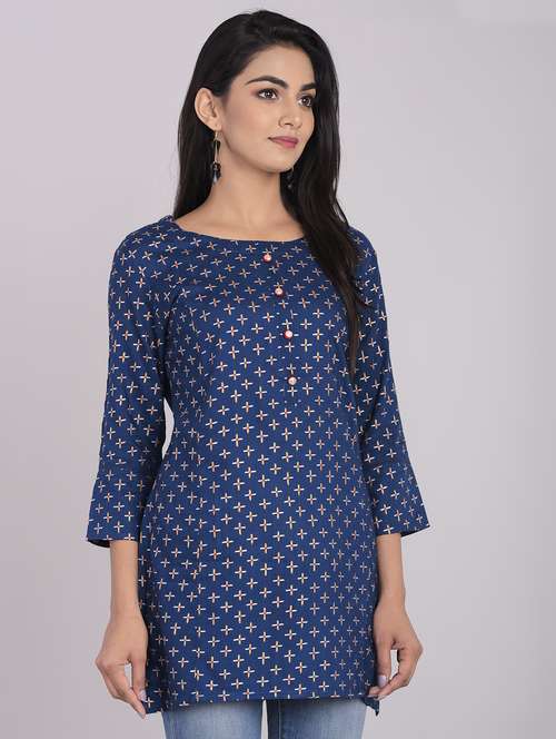 printed straight kurti - 17022172 -  Standard Image - 0