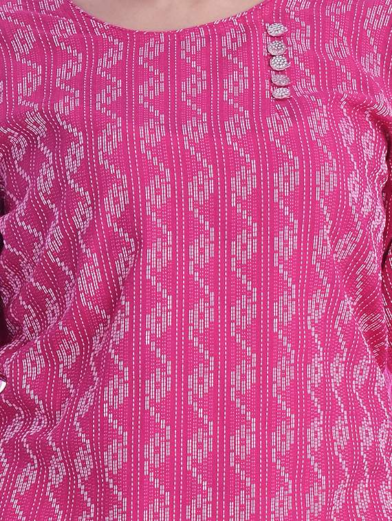 round neck printed tunic - 17024342 - Standard Image - 4