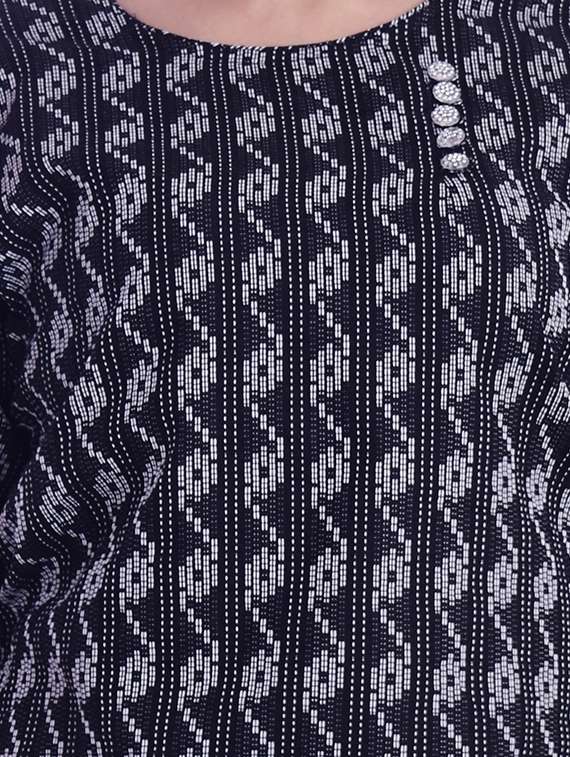 round neck printed tunic - 17024343 - Standard Image - 4