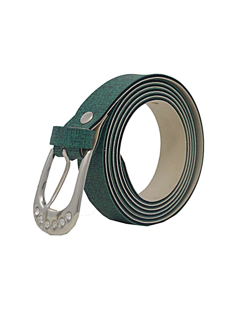 green casual faux leather belt - 17025180 -  Standard Image - 1