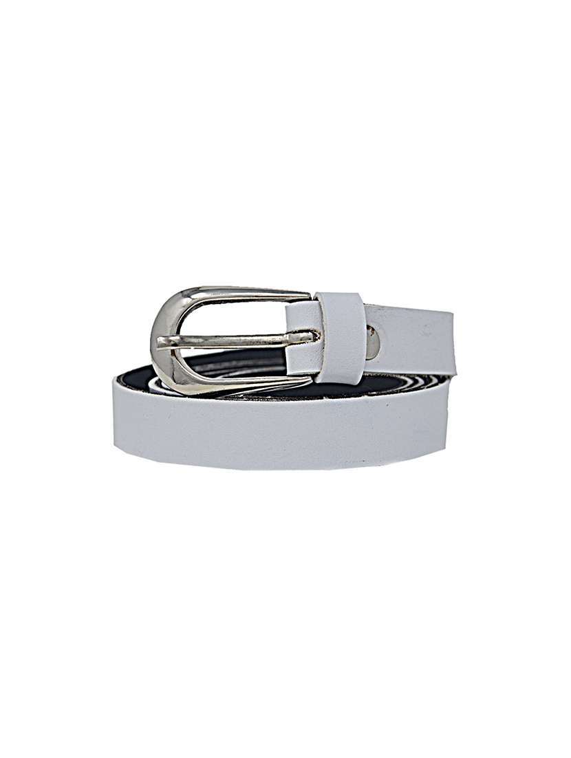 white casual faux leather belt - 17025181 -  Standard Image - 1