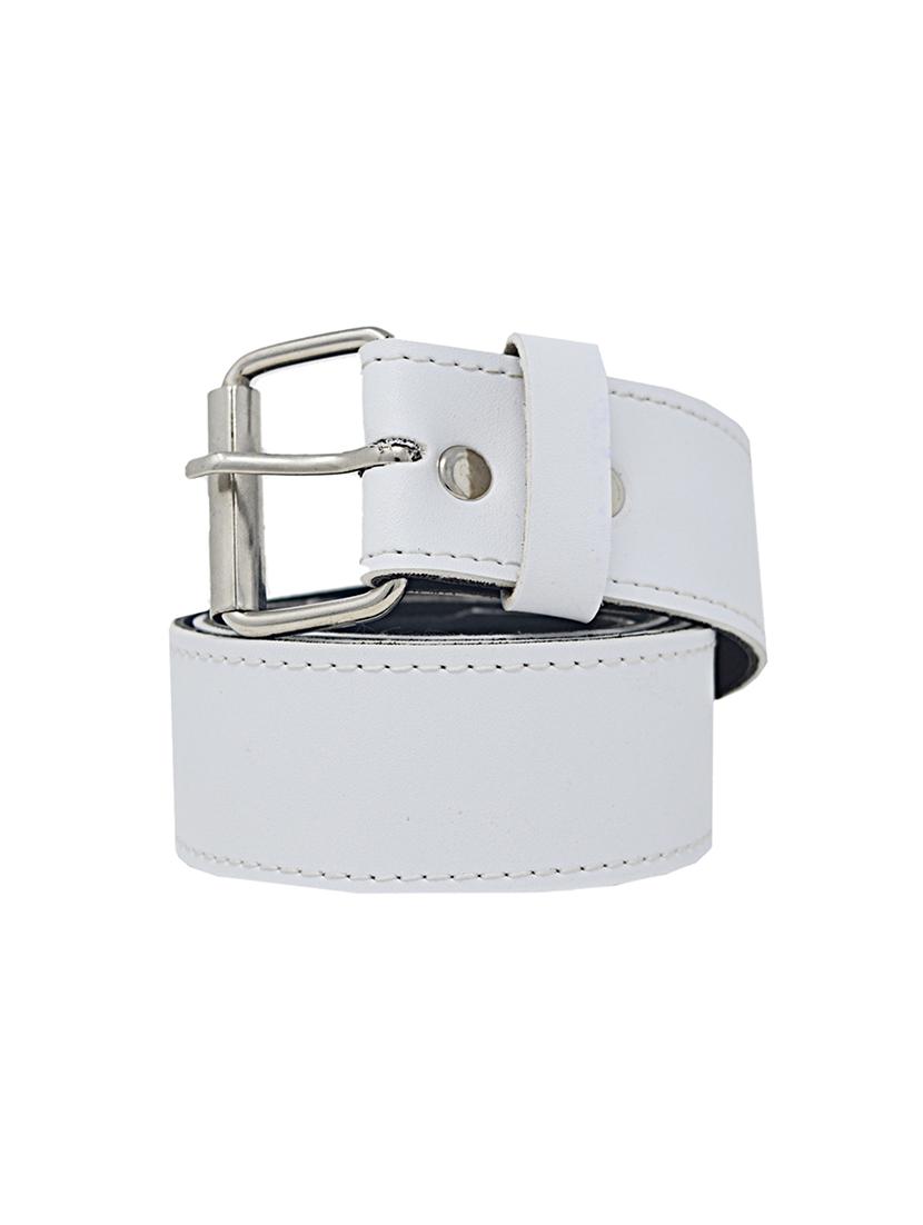 white casual faux leather belt - 17025203 - Standard Image - 1