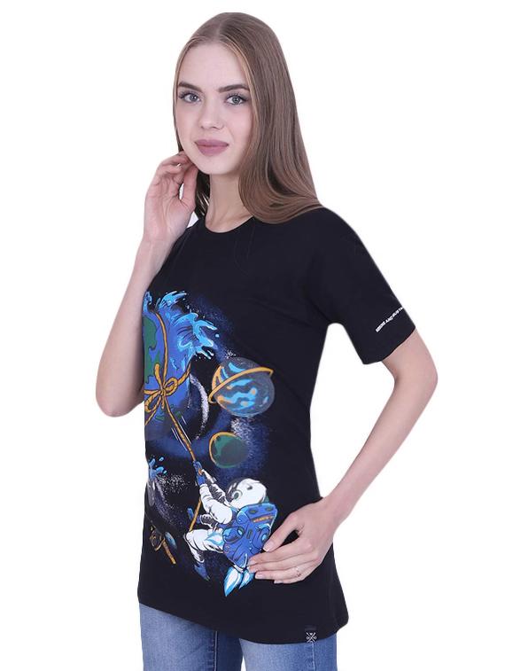 women's front print crew neck t-shirt - 17025764 -  Standard Image - 1