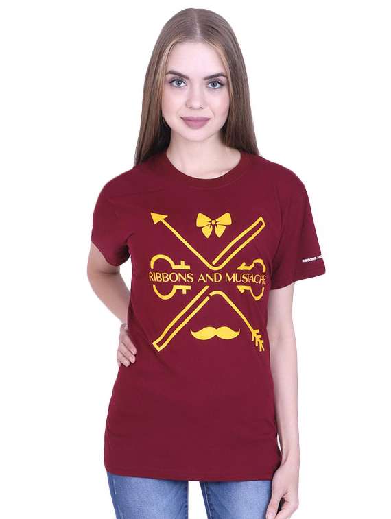 women's front print round neck t-shirt