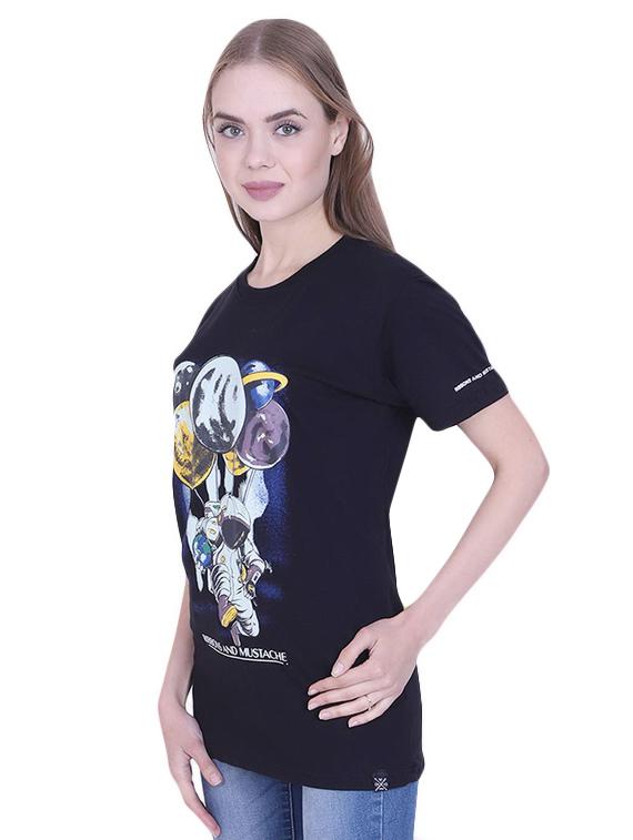 women's front print crew neck t-shirt - 17025768 - Standard Image - 1