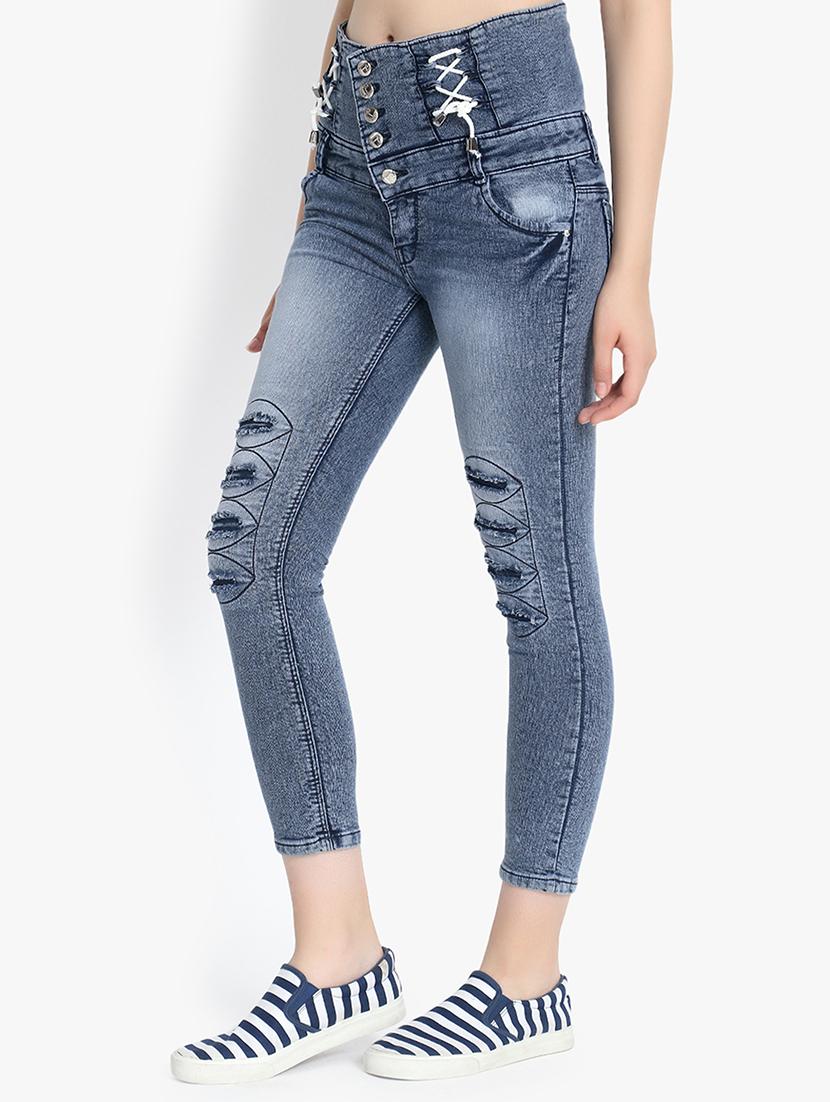 high rise skinny fit jeans - 17026101 - Standard Image - 1