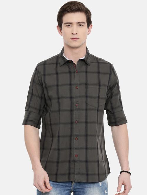 green checkered casual shirt - 17027665 -  Standard Image - 0