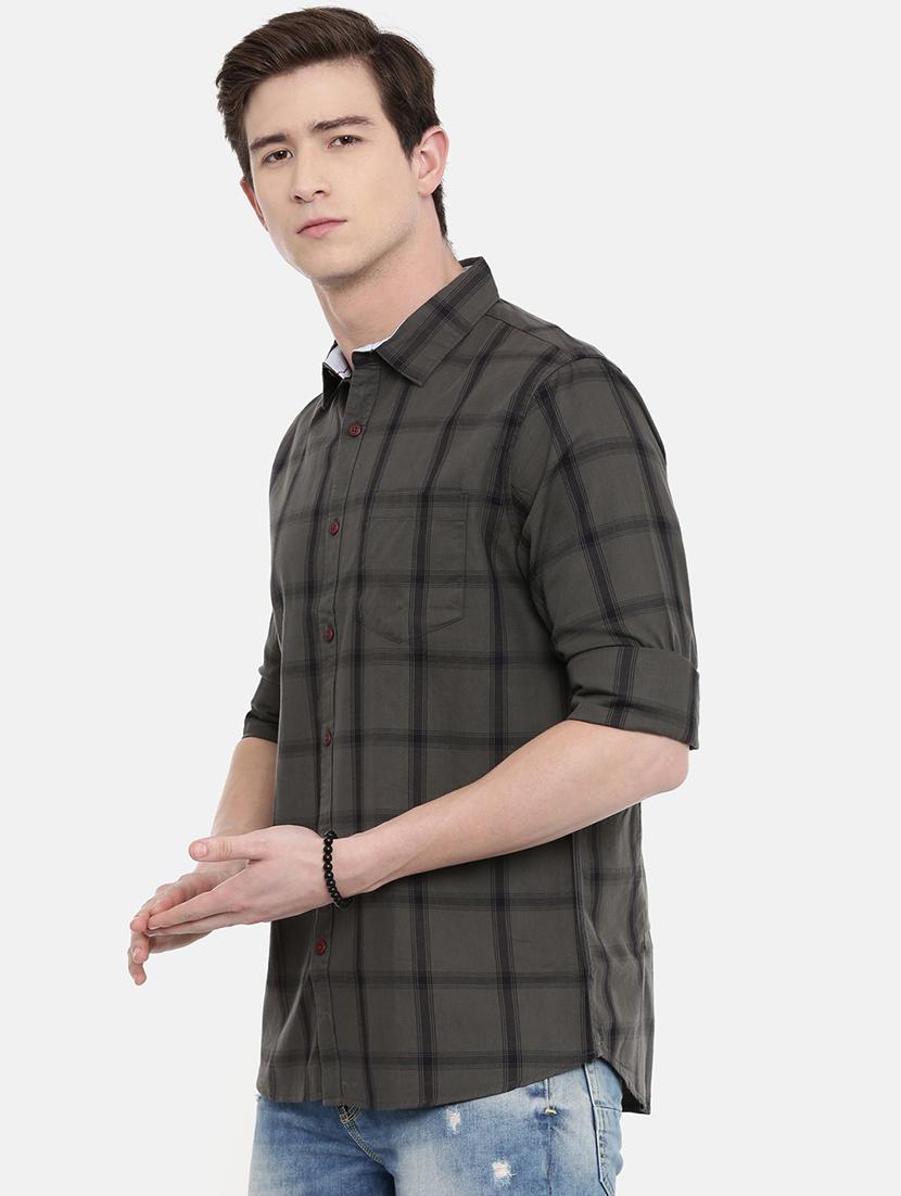 green checkered casual shirt - 17027665 -  Standard Image - 1