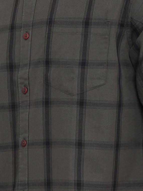 green checkered casual shirt - 17027665 - Standard Image - 4