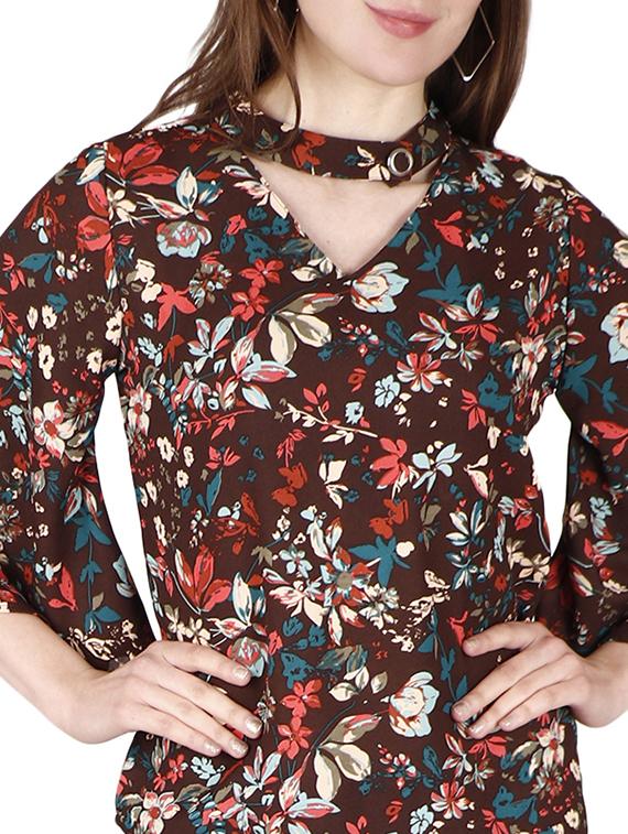 bell sleeves choker neck top - 17030001 - Standard Image - 4