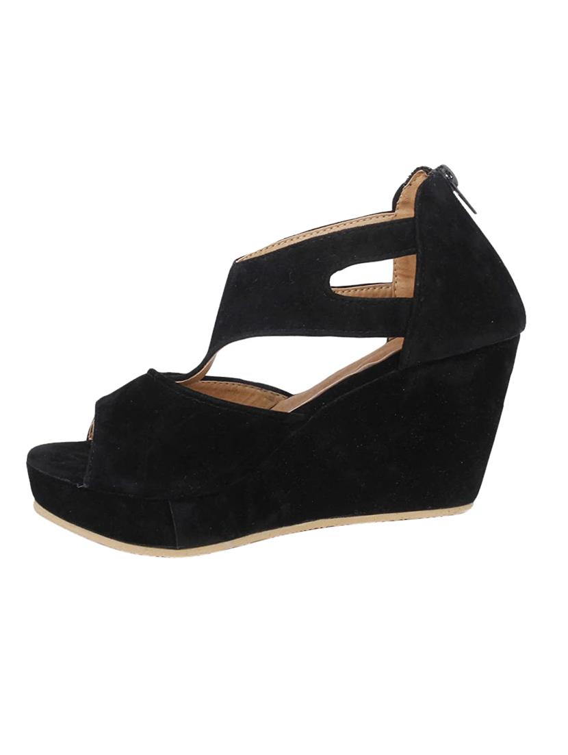 black platforms wedges - 17031461 - Standard Image - 1